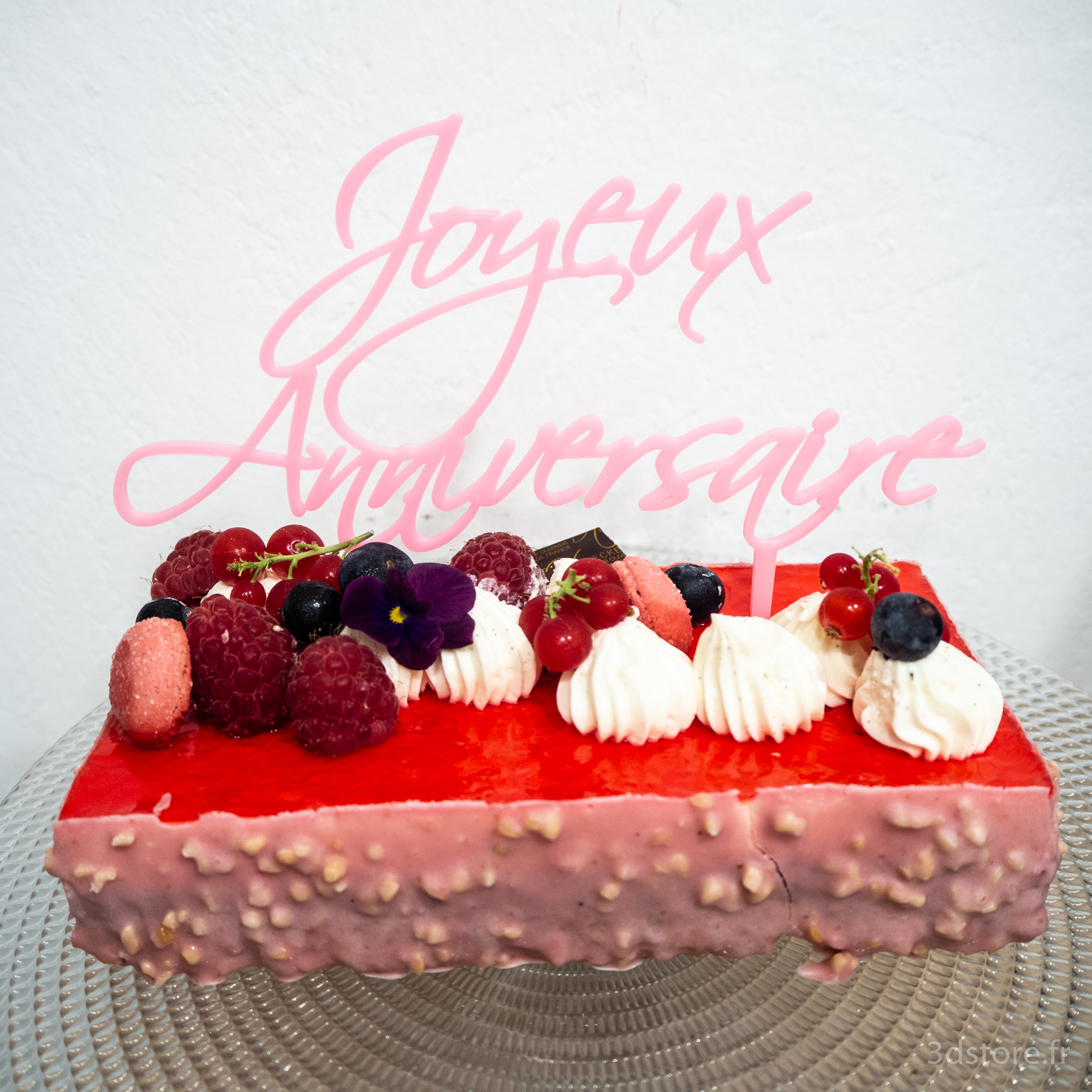 Cake Topper - Joyeux Anniversaire - 3dstore