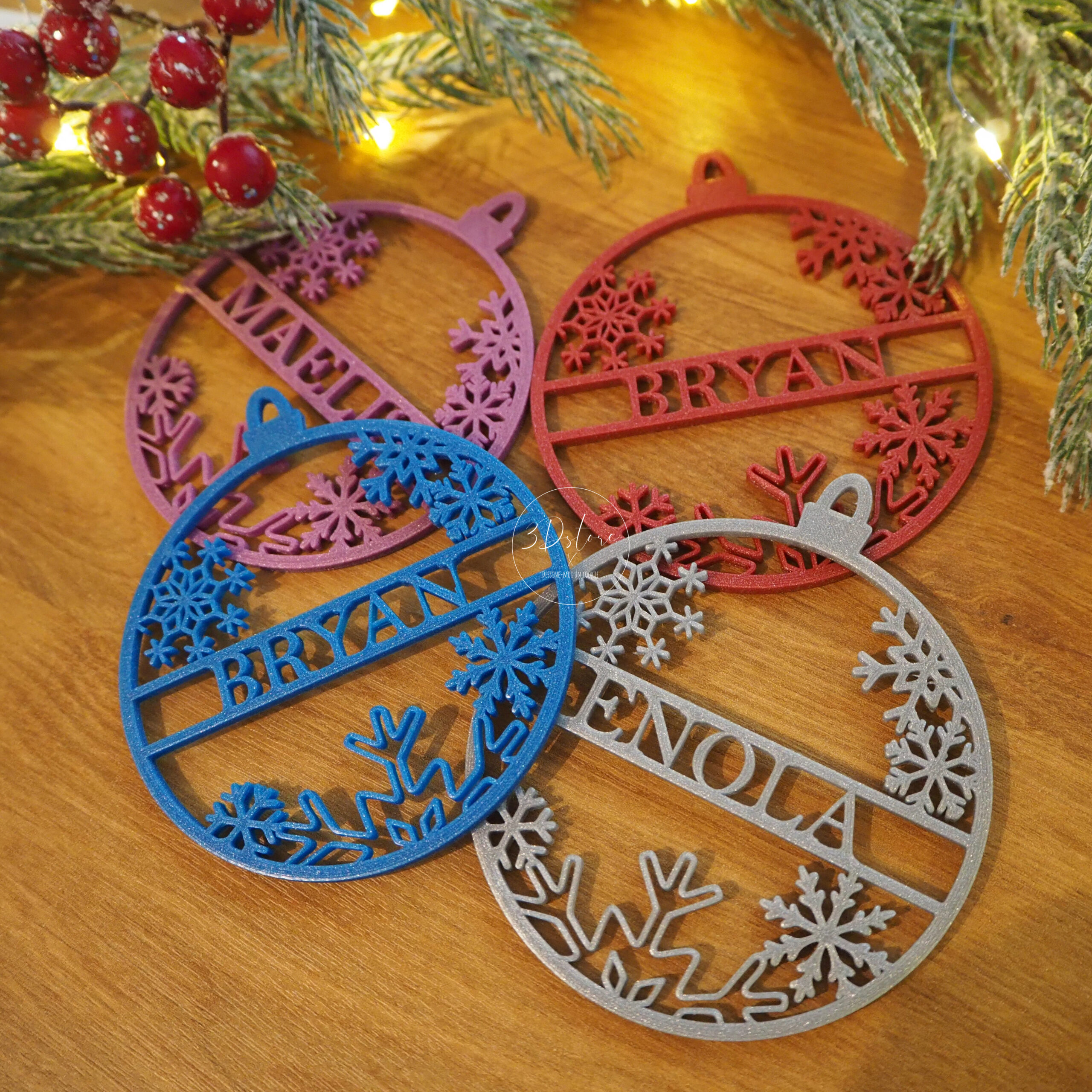 Boule de noël personnalisable