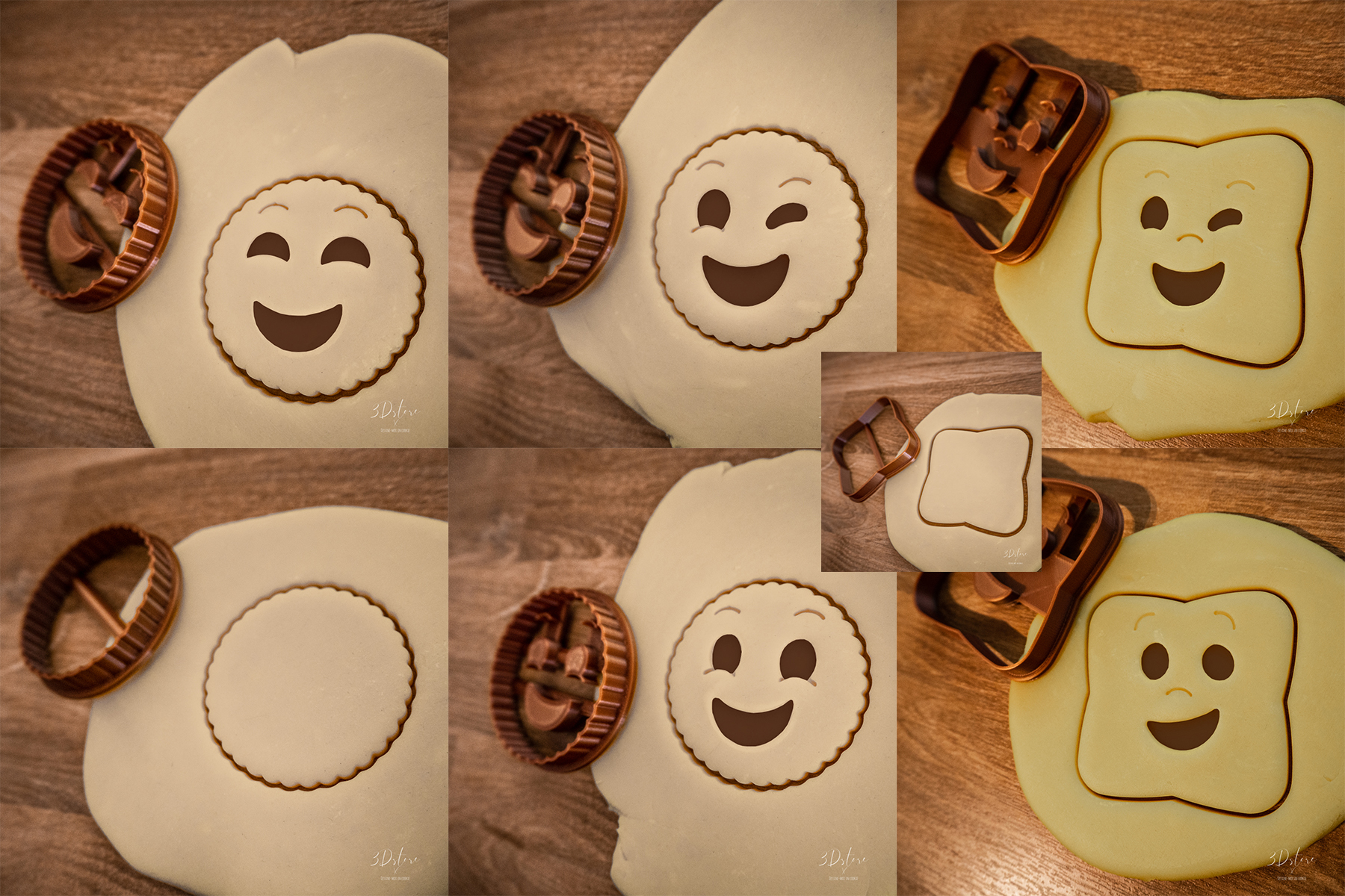 Emporte-pièce - Lot de biscuits sourire à fourrer - 3dstore