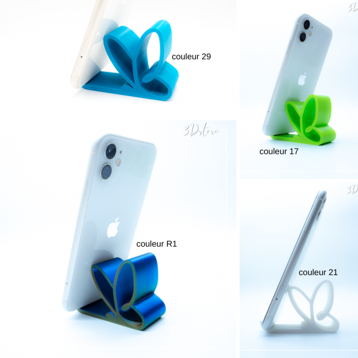 support téléphone papillon