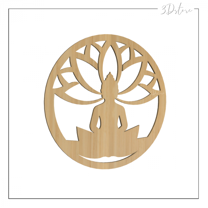 Plaque bouddha fleur de lotus