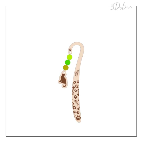 marque-pages tiges chat et perles