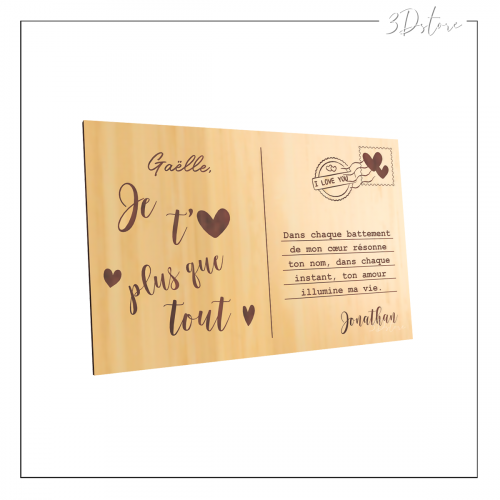 carte postale saint valentin personnalisable