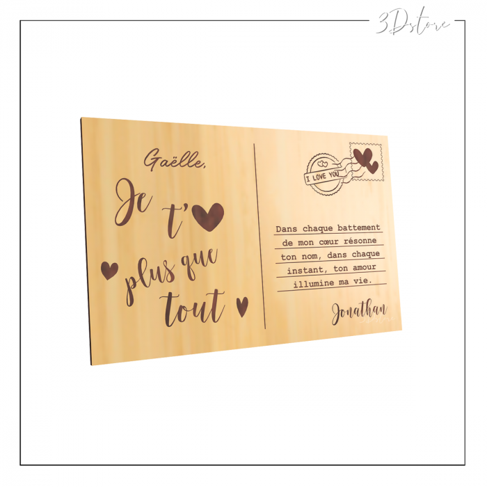 carte postale saint valentin personnalisable