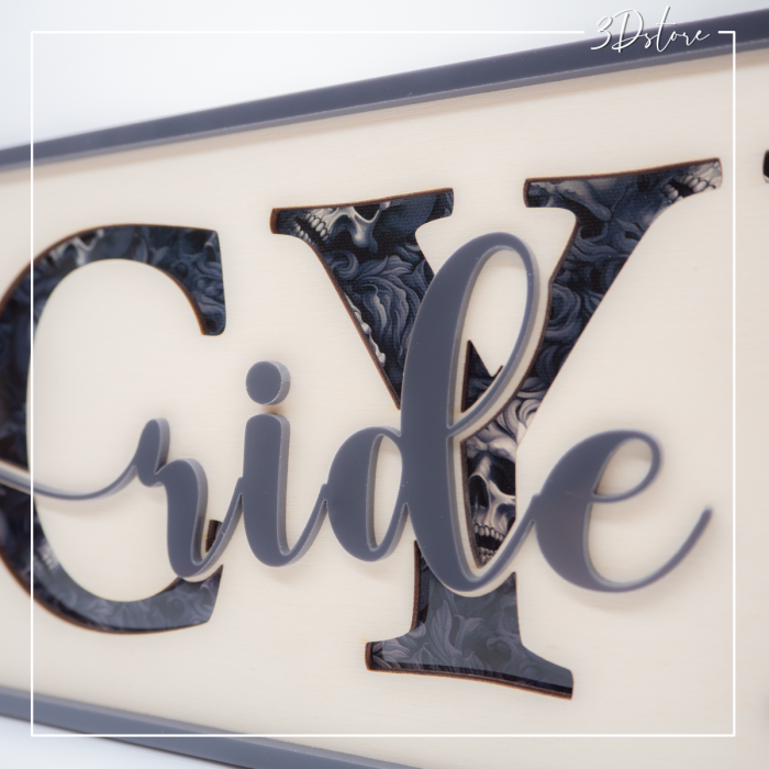 cadre personnalisé tête de morts ride or die