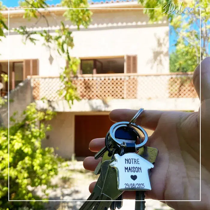 porte-clés notre maison personnalisable