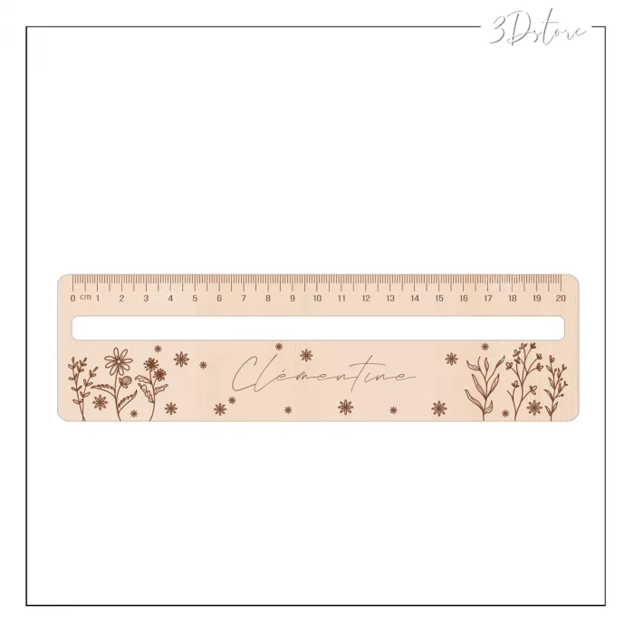 Règle lecture personnalisable - Fleurs