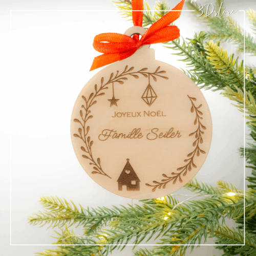 Boule de Noël - Joyeux Noël + Famille