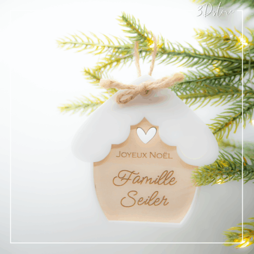Suspension de noël personnalisable - Famille