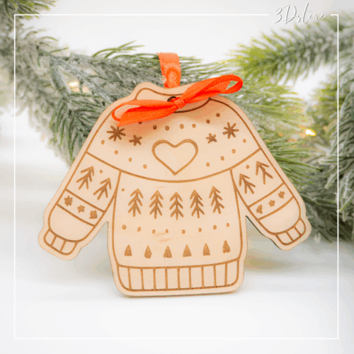 Suspension de noël - Pull Noël Coeur