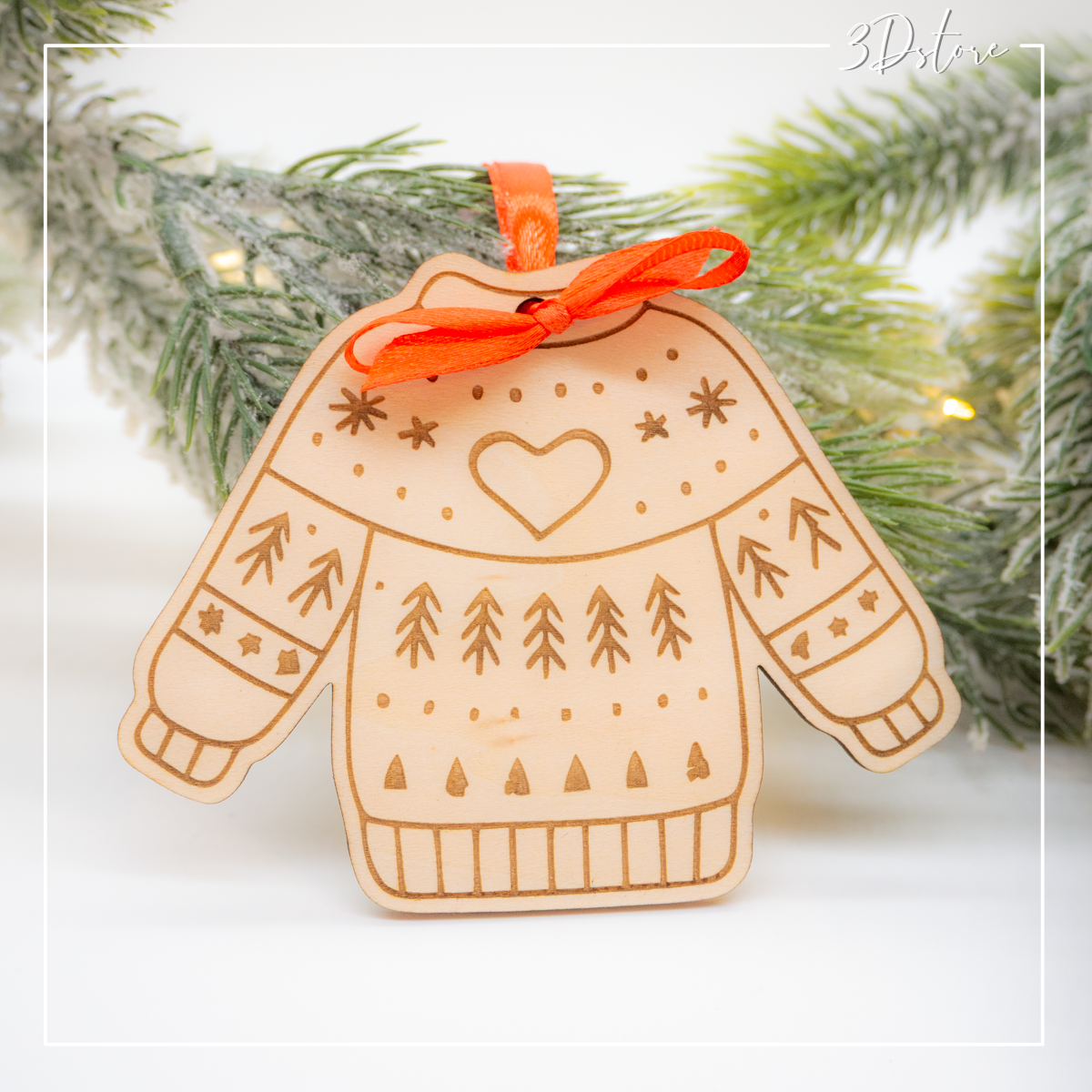 Suspension de noël - Pull Noël Coeur