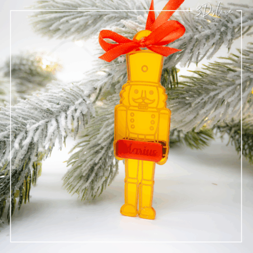 Suspension de Noël personnalisable - casse-noisettes doré