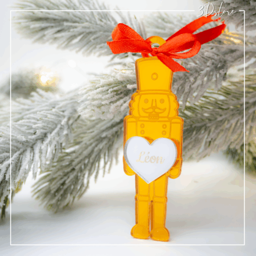 Suspension de Noël personnalisable - casse-noisettes doré