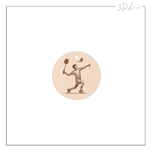 Porte-clés badminton homme