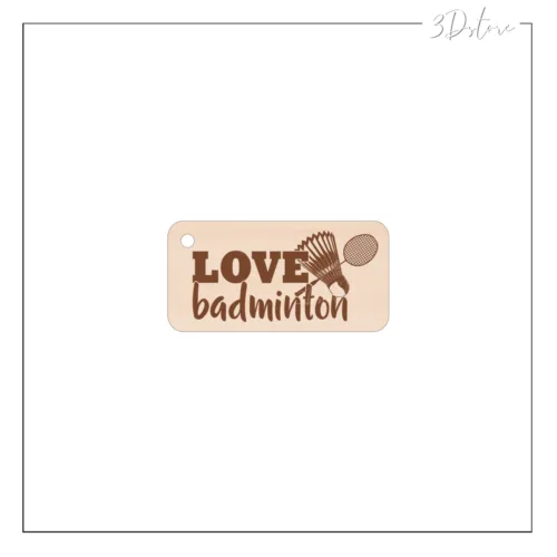 Porte-clés love badminton raquette