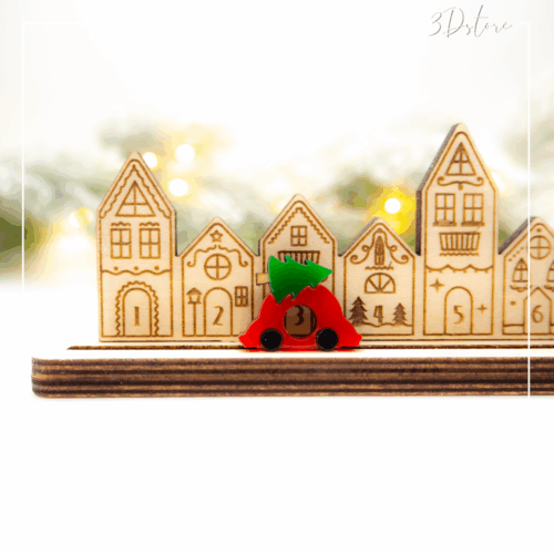 Décompte de Noël ville et voiture