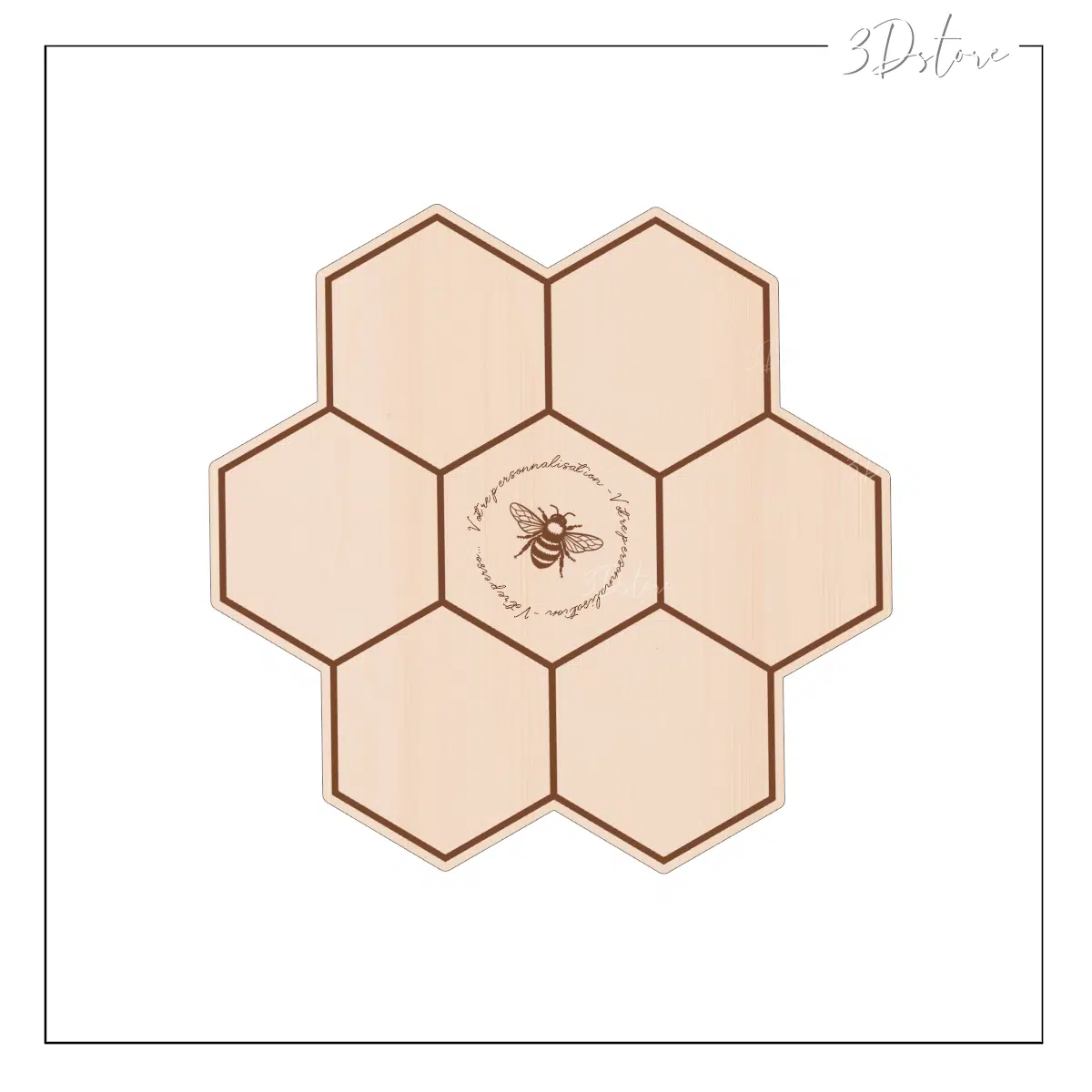 plateau alvéolé abeille personnalisable