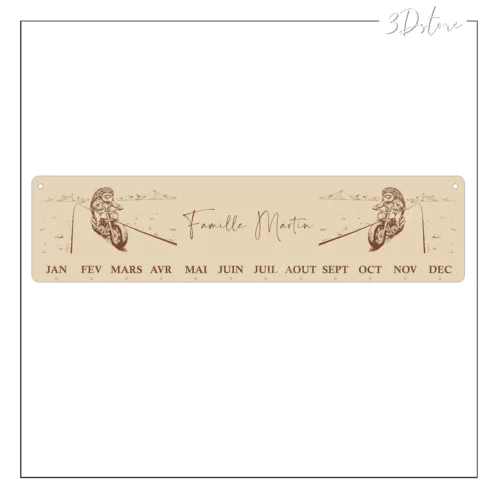 calendrier anniversaires hérisson motard