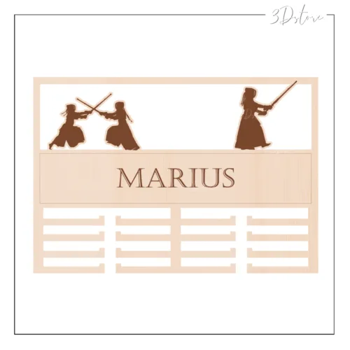 Porte médailles kendo personnalisable