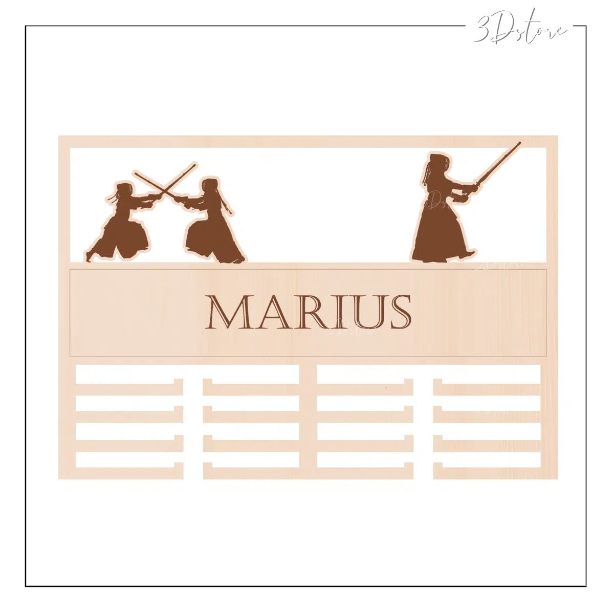 Porte médailles kendo personnalisable