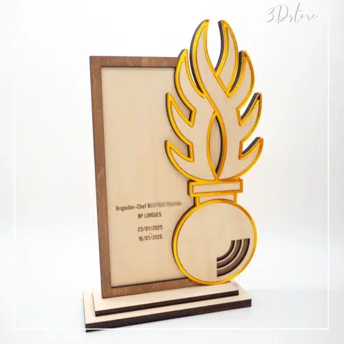 Trophée personnalisé mutation gendarmerie