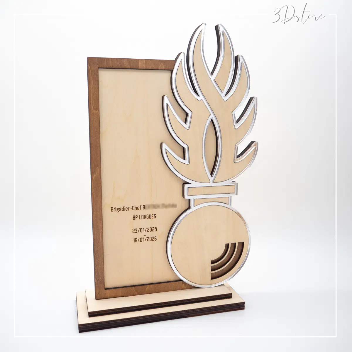 Trophée personnalisé mutation gendarmerie