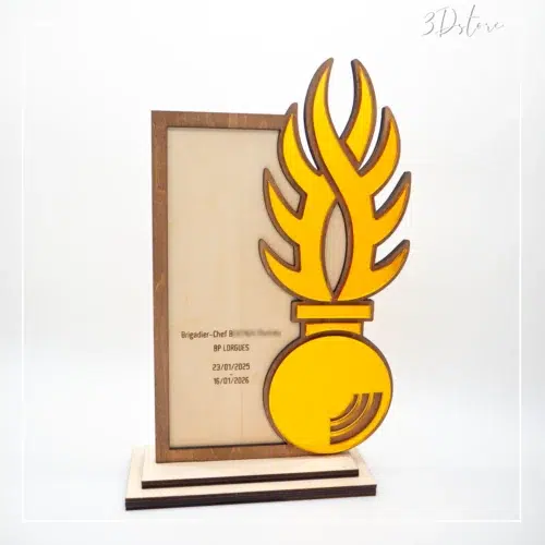 trophée gendarmerie personnalisé