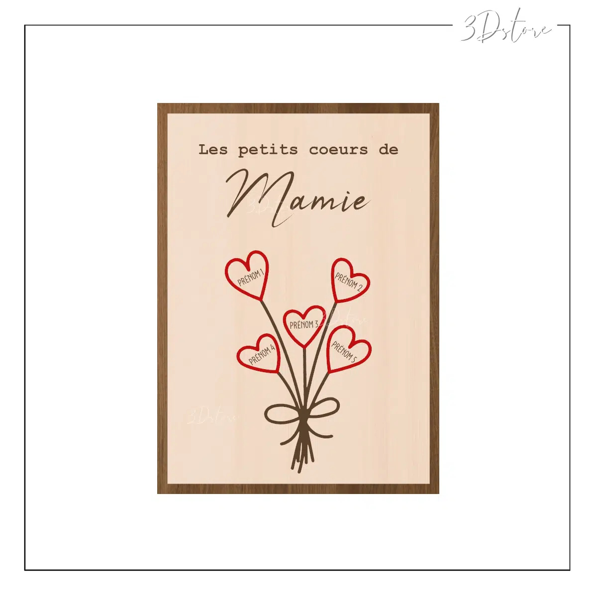 Cadre personnalisable - les petits coeurs de ...