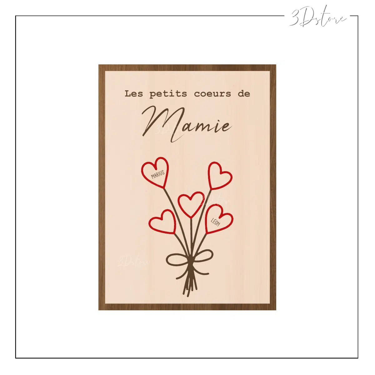 Cadre personnalisable - les petits coeurs de ...