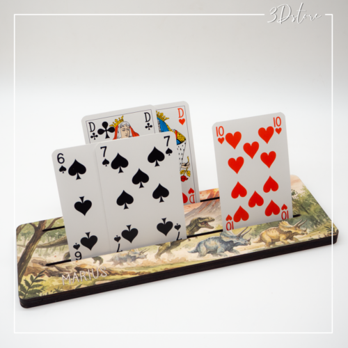 Porte cartes à jouer personnalisable dinosaures - couleur
