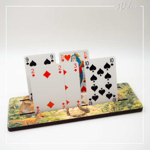 Porte cartes à jouer personnalisable dinosaures - couleur
